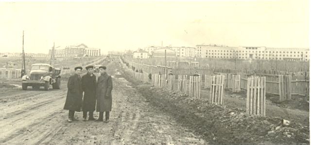 Улица парковая Дворец Центральный поселок. Конец 50-х годов.